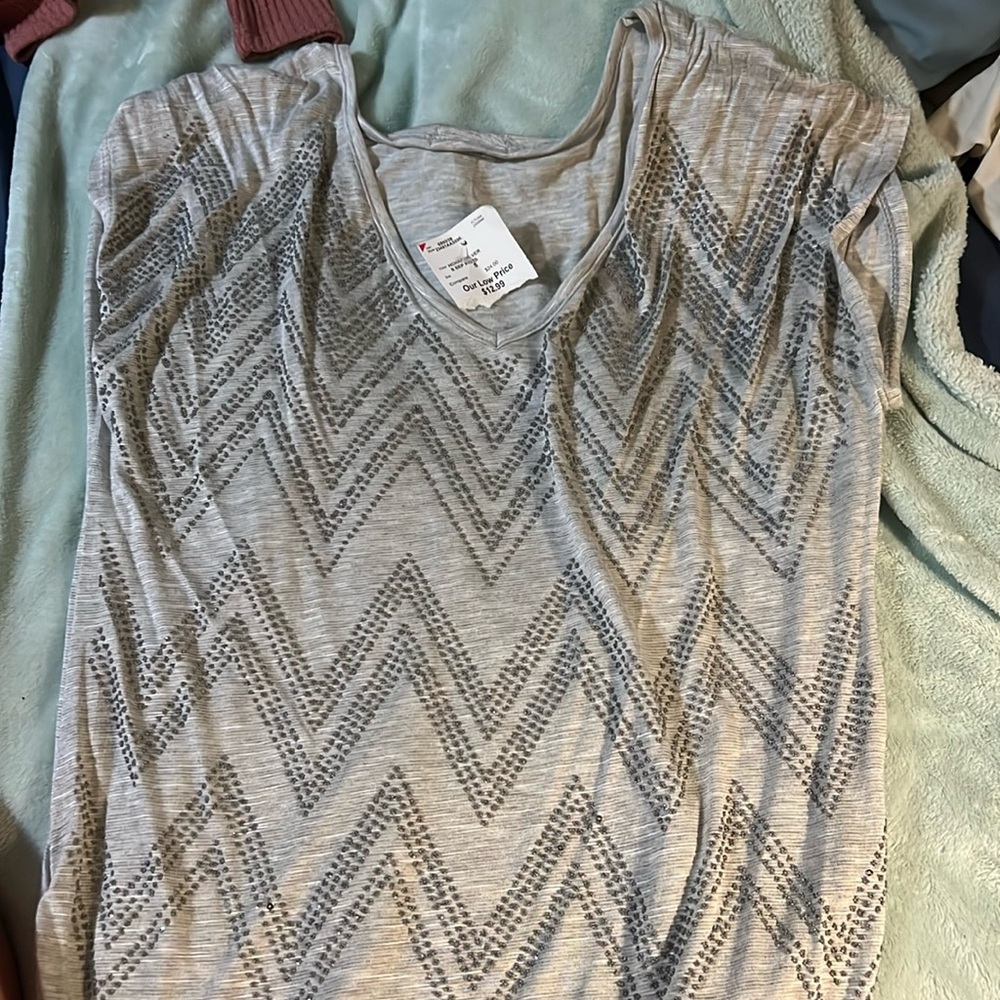 Silver beaded shirt